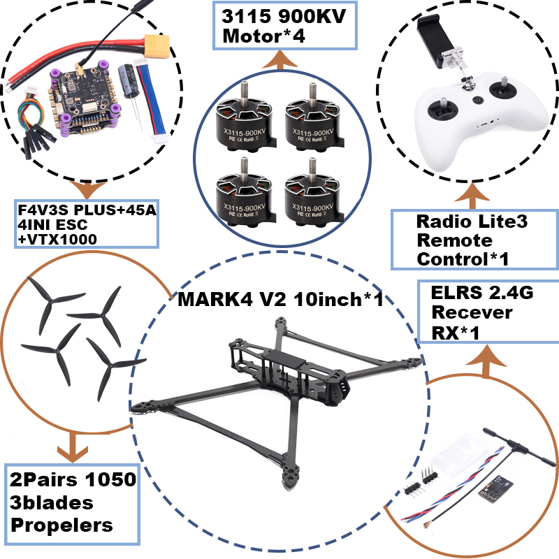 MARK4 V2 10インチ F4V3S/F4V3S PLU - Radiomaster Ranger 2.4Ghz Elrs Module のレビューと価格