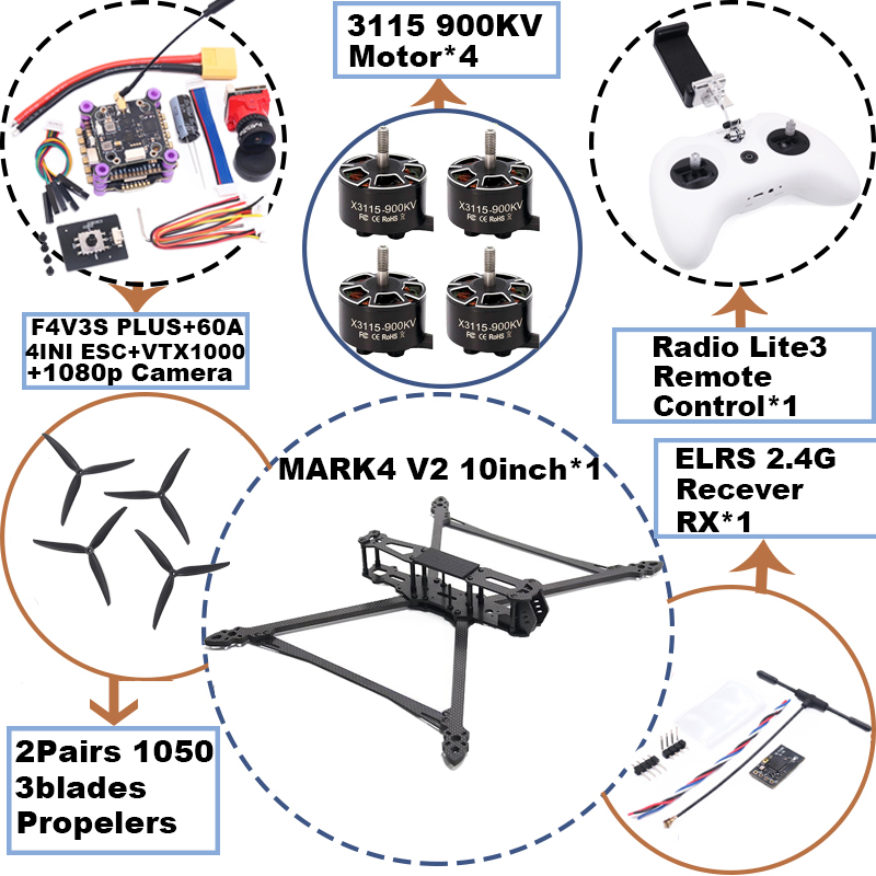 MARK4 V2 10インチ F4V3S/F4V3S PLU - Radiomaster Ranger 2.4Ghz Elrs Module のレビューと価格